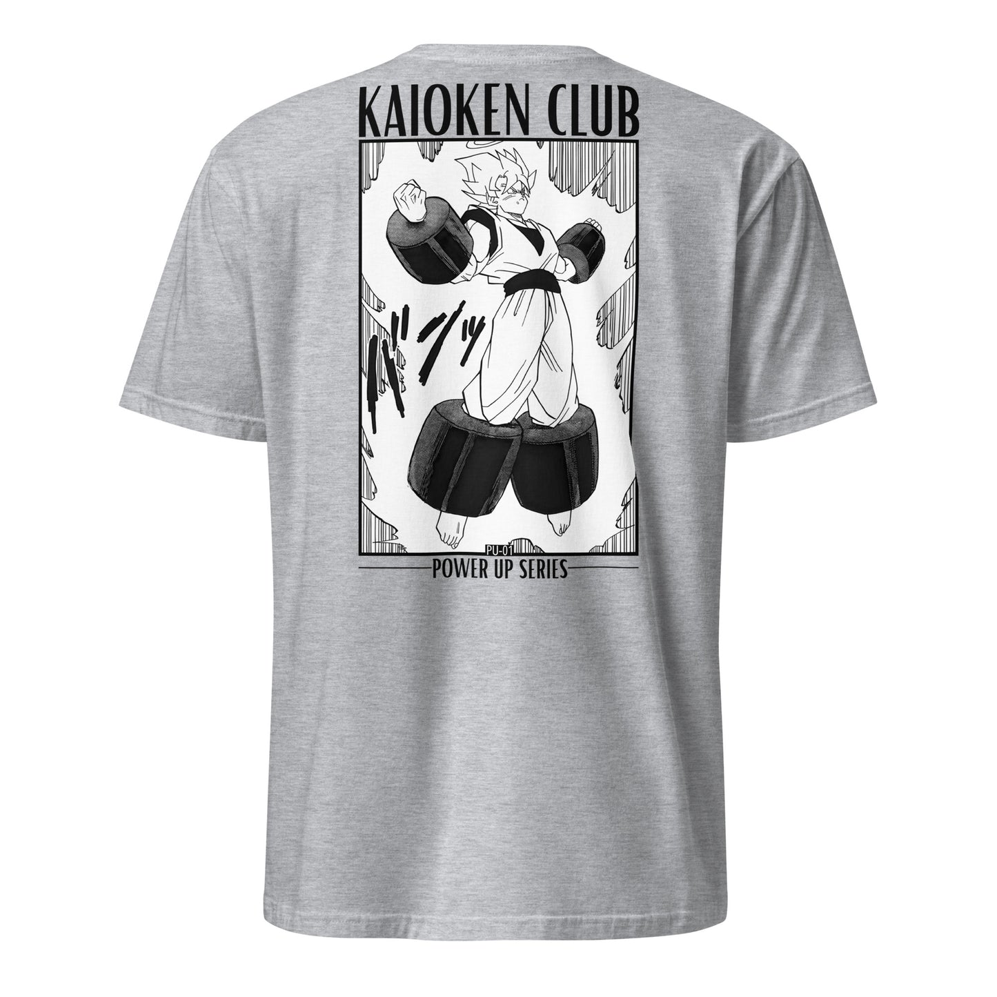 T-shirt PU-01 Ascension détail design fitness manga KAIOKEN CLUB
