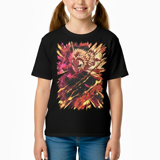 T-shirt enfant L'Héritage du Feu streetwear manga KAIOKEN CLUB - vue face