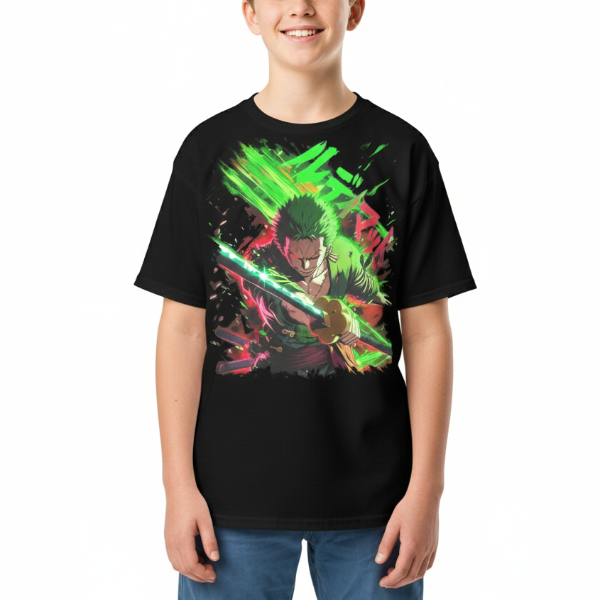 T-shirt enfant Lames Déchainées streetwear manga KAIOKEN CLUB - vue face