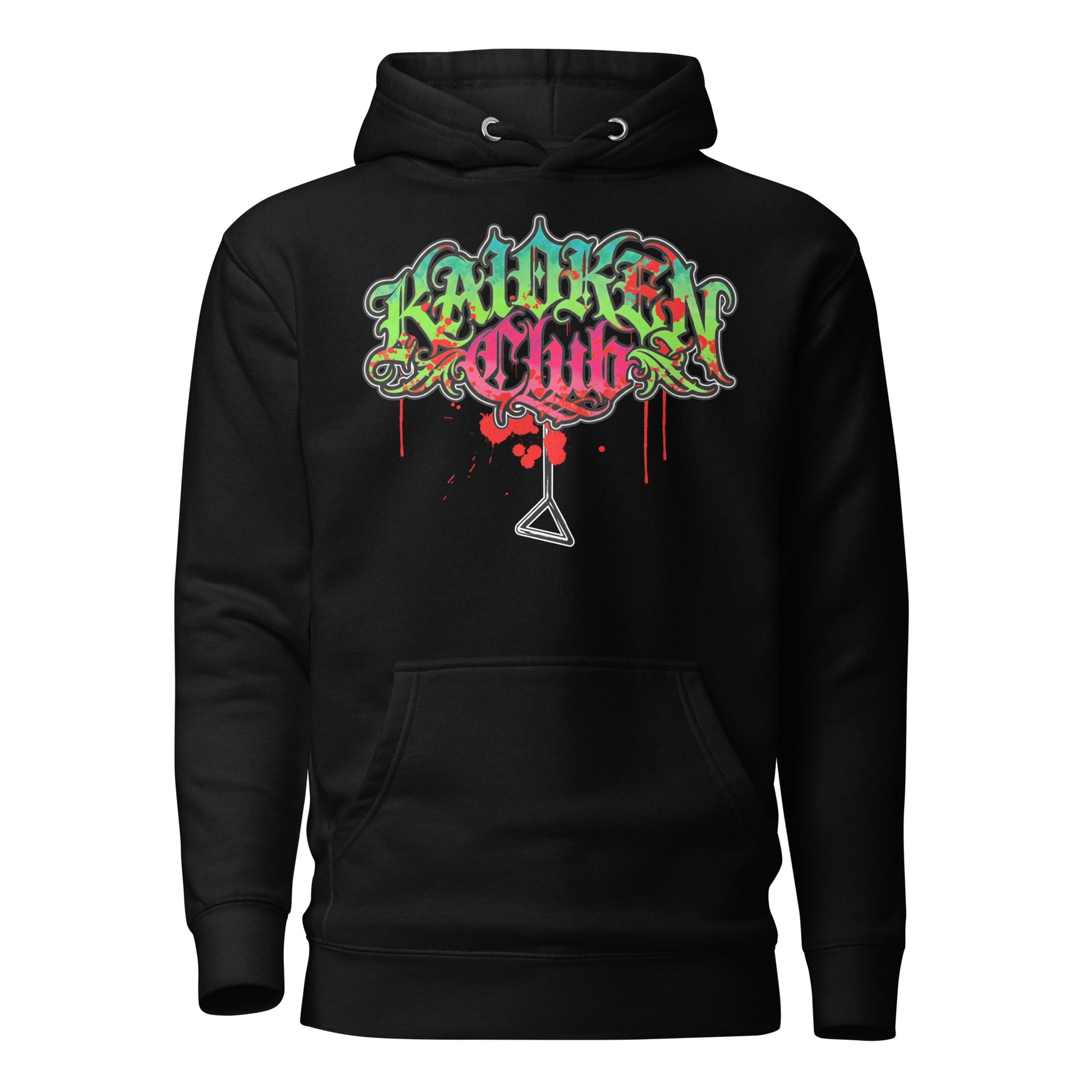 Hoodie premium Neon Fury noir KAIOKEN CLUB - vue face