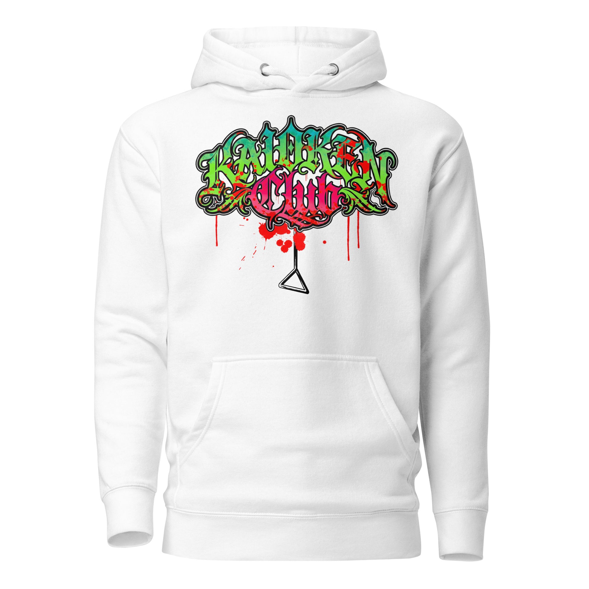 Hoodie premium Neon Fury détail design neon manga streetwear