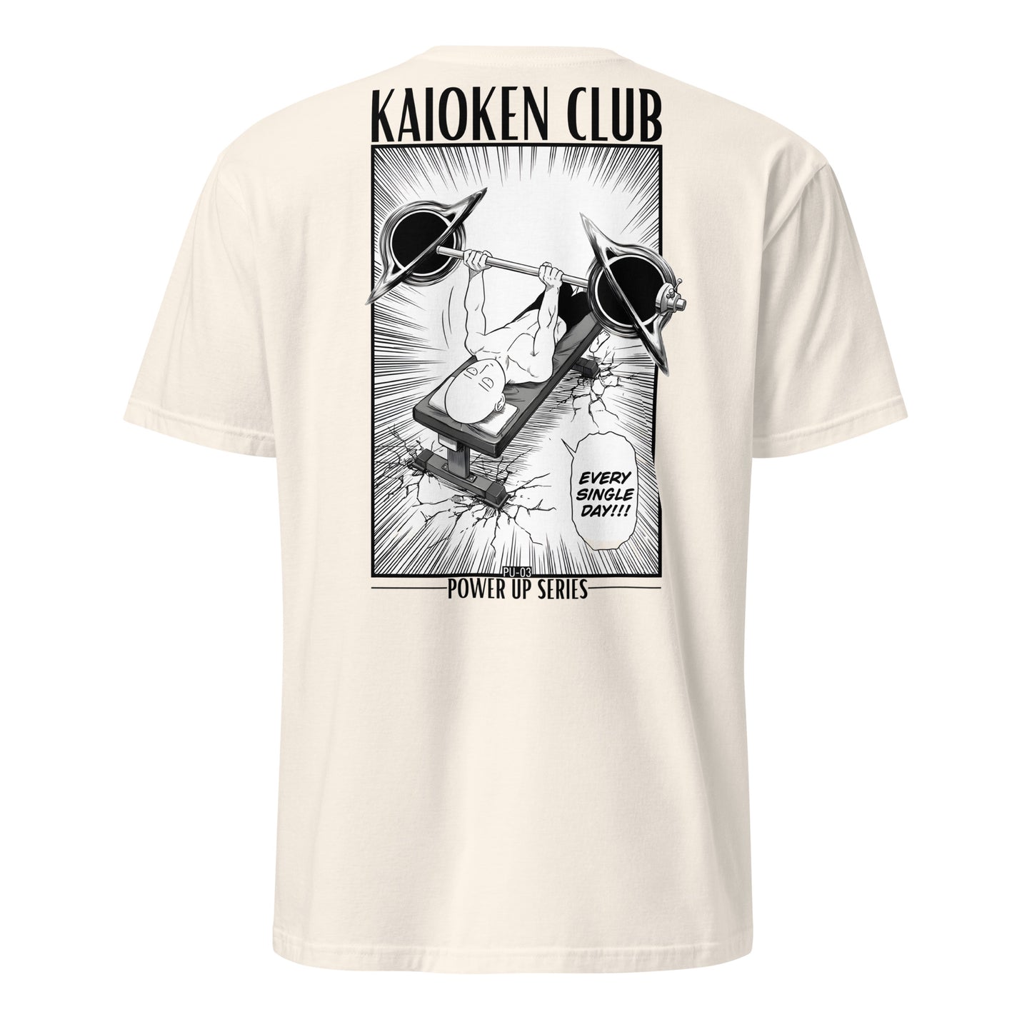 T-shirt PU-03 Routine gris sport streetwear discipline KAIOKEN CLUB Power Up Series - vue face