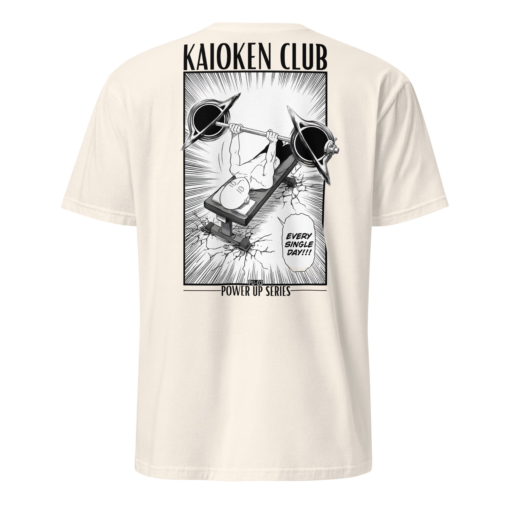 T-shirt PU-03 Routine gris sport streetwear discipline KAIOKEN CLUB Power Up Series - vue face