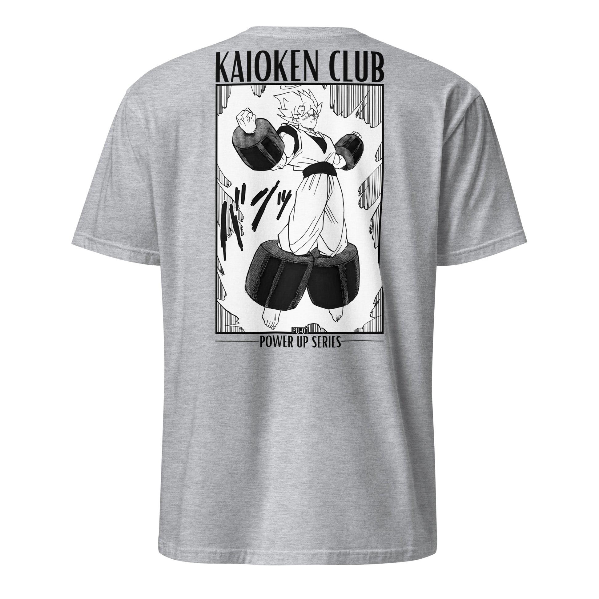 T-shirt PU-01 Ascension détail design fitness manga KAIOKEN CLUB