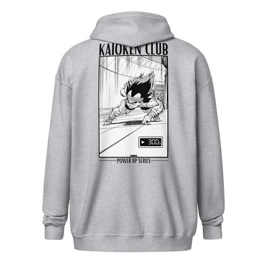 Zip-Hoodie PU-02 UNIT Gravity gris sport Saiyan KAIOKEN CLUB Power Up Series - vue face