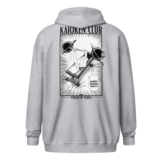 Zip-Hoodie PU-03 UNIT Routine gris sport KAIOKEN CLUB Power Up Series - vue dos