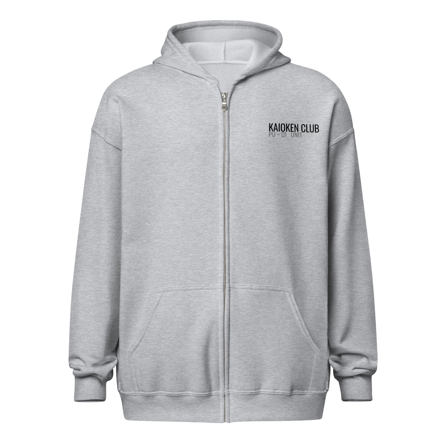 Zip-Hoodie PU-01 UNIT Ascension gris sport KAIOKEN CLUB Power Up Series - vue dos