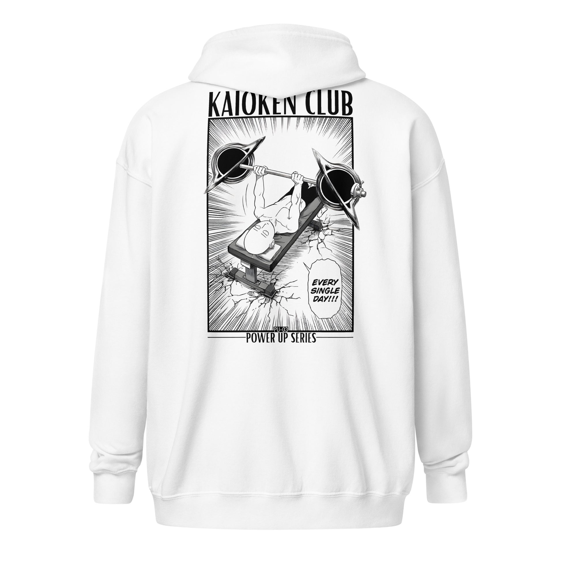 Zip-Hoodie PU-03 UNIT Routine porté modèle streetwear fitness