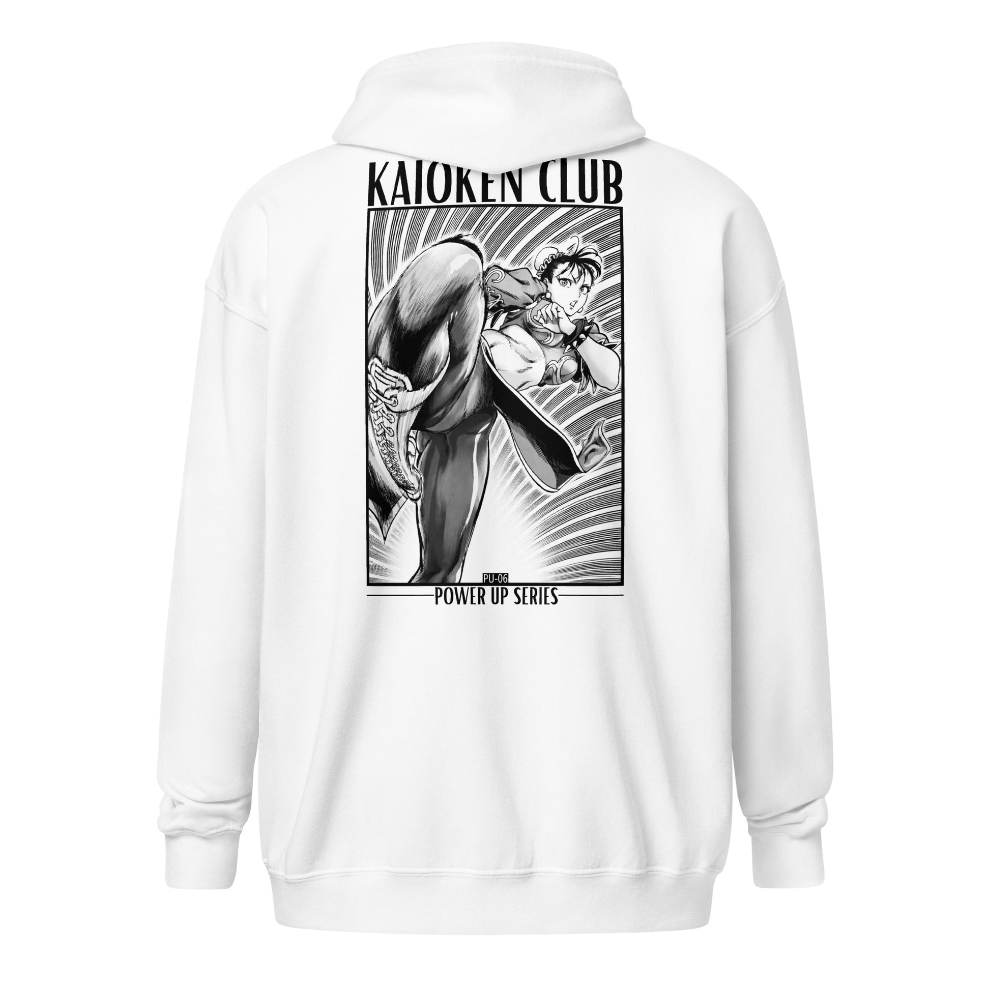 Zip-Hoodie PU-06 UNIT Velocity porté modèle streetwear fitness